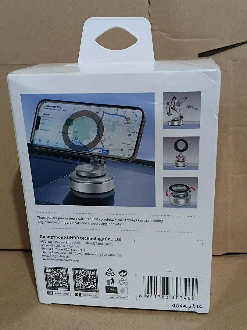 XUNDD Vacuum Suction Magnetic Car Holder (Category: Mounts & Holders) located in Manila. Submitted by mxrx_ (Listing ID 1404681530, Image 2). Description: .