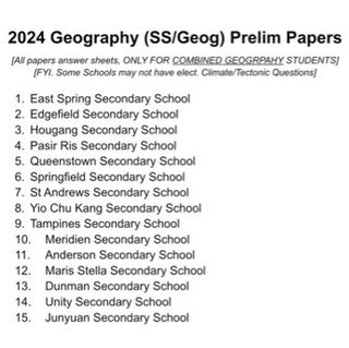 2025 sec 4 olevel soft copy prelim papers: Pure Physics, Chemistry, English, Emath, Amath, SS ...