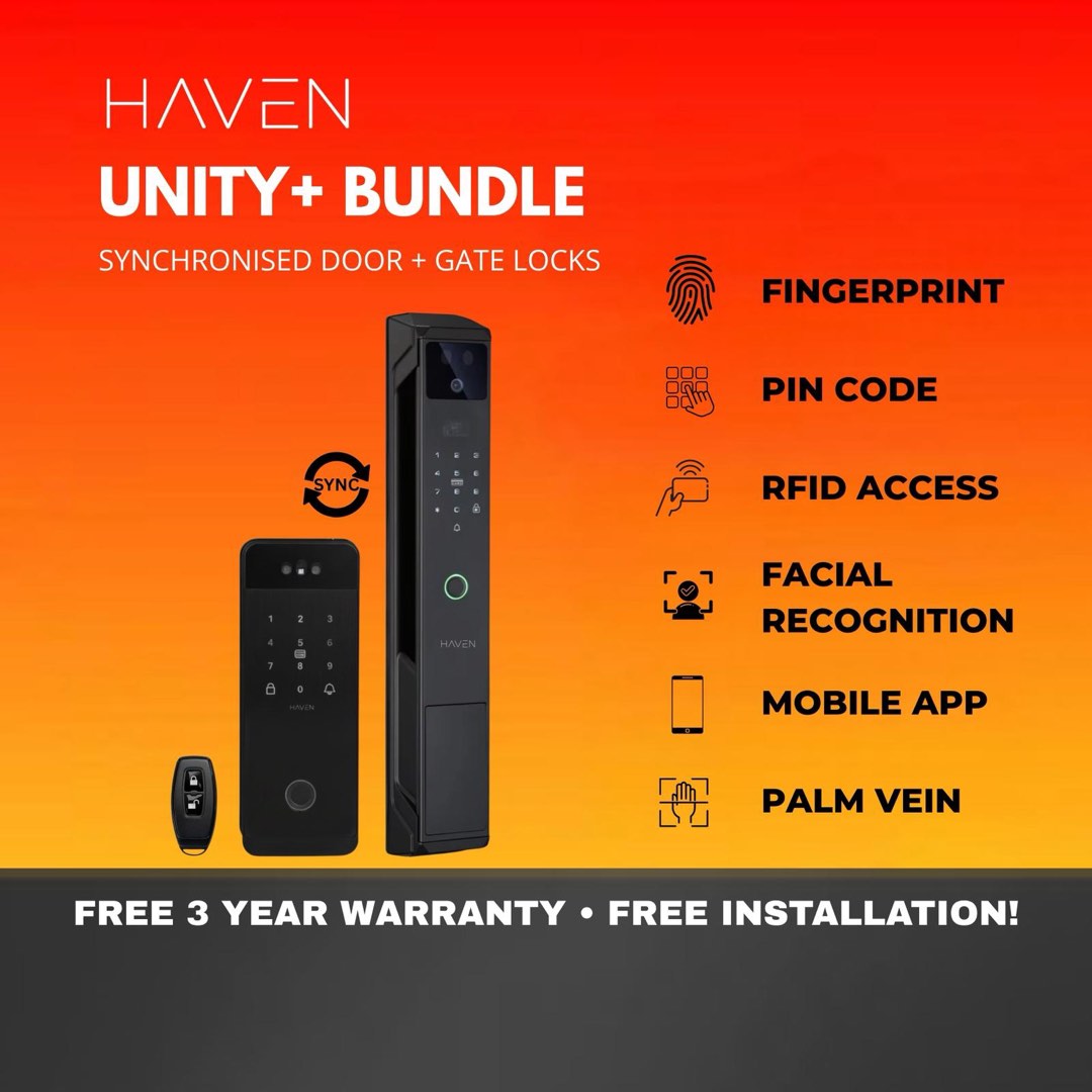 🔥 FREE INSTALLATION! | Unity+ Sync Digital Lock Bundle | Gate + Door ...