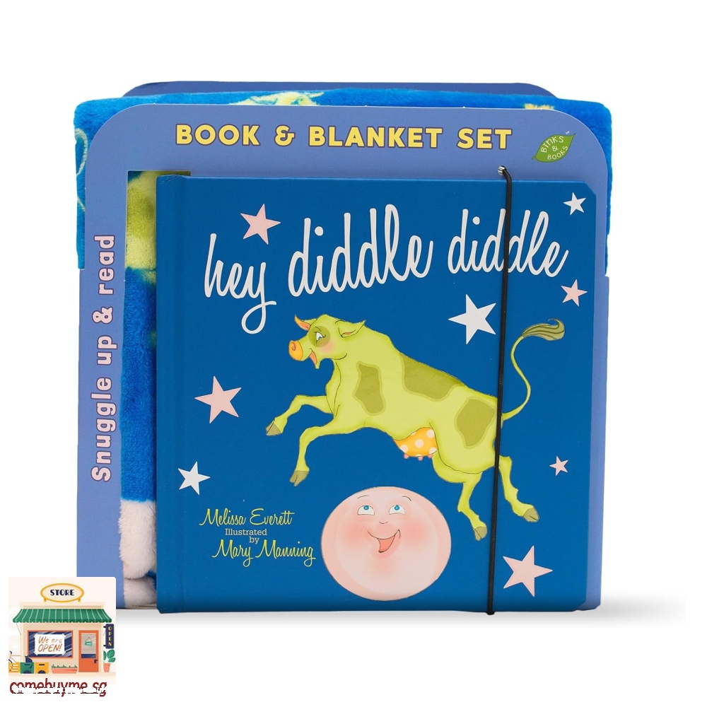 Binks & Books Baby Blanket & Nursery Rhyme Book Set | Hey Diddle Diddle ...