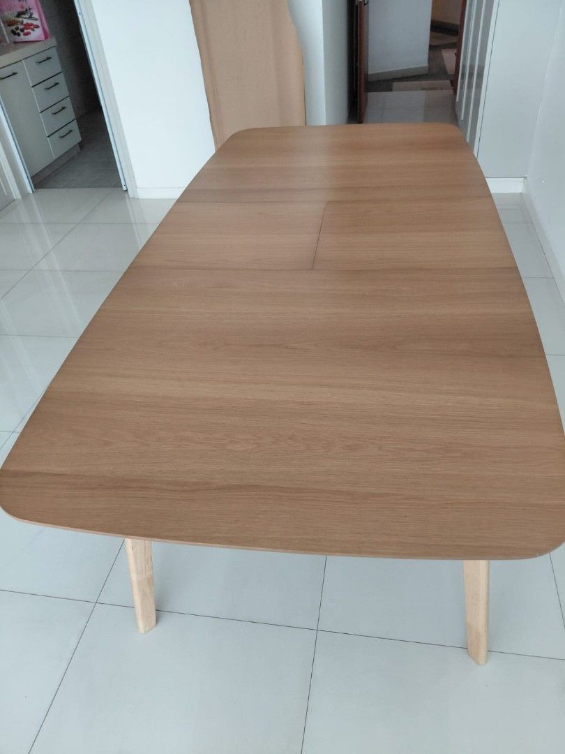 Dining Table (Extendable) (Category: Tables & Sets) located in Singapore. Submitted by green.hornet (Listing ID 1404871694, Image 2). Description: Self collection at lim chu kang. Optional delivery service $50. Optional installation $30. width is 90cm, length is 148cm dining table, can extend to 188cm. 148cm x 90cm 188cm x 90cm (after extend) text 8010 8810 for faster reply.