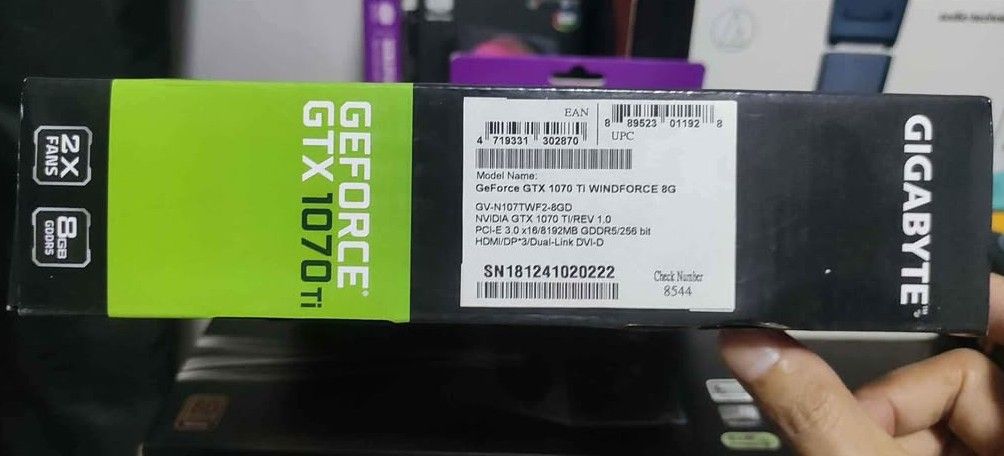 (DAVAO) Gigabyte GTX 1070 ti Windforce (Category: Computer Parts) located in Cabuyao City. Submitted by y2k_thriftlaguna (Listing ID 1404844653, Image 2). Description: Rarely used, still in great working condition.
