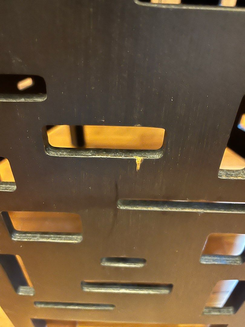 Hexagonal Black Side Table (Category: Tables & Sets) located in Singapore. Submitted by shellybombom (Listing ID 1404921672, Image 3). Description: - Stylish hexagonal side table - Unique cut-out design - good condition but some scuffs (see photos) - W51cm H45.5cm - price negotiable .