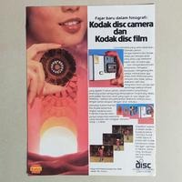 Iklan jadul Kamera Kodak disc Camera 4000 - original dari majalah 1983 ...