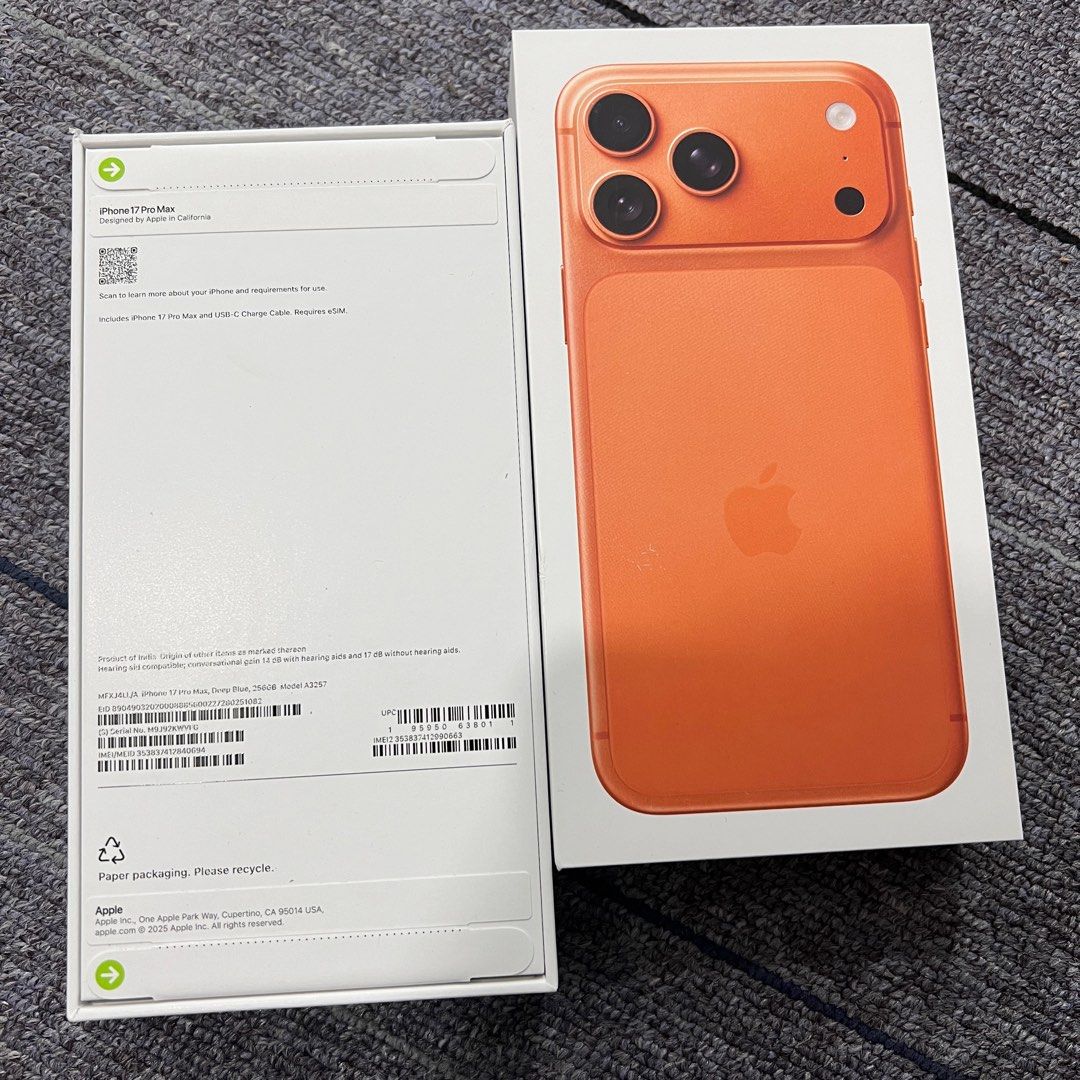未使用未開封★ 香港版 iPhone17 Pro Max 256GB オレンジ 未使用品 香港版 iPhone 17 Pro Max 256GB コズミックオレンジ 物理SIM