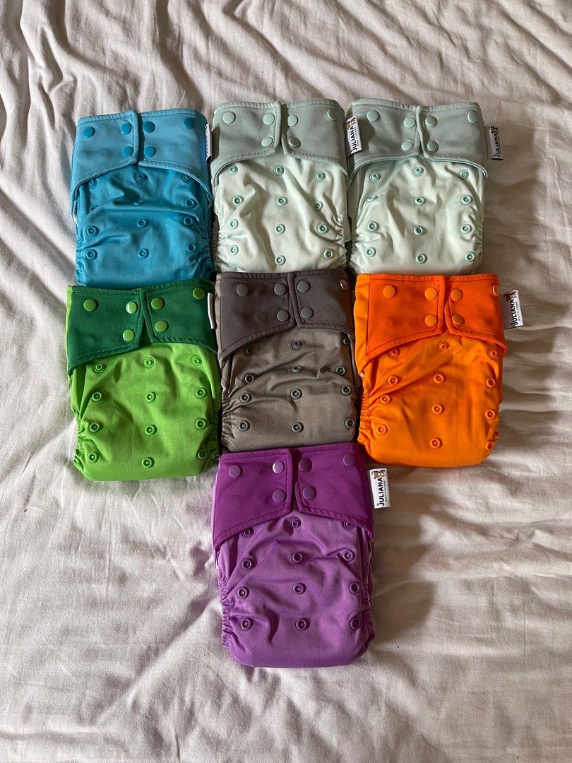 Julianna clothe diaper (Category: Diapers & Baby Wipes) located in Pasig City. Submitted by katrina_angela_teng (Listing ID 1404777947, Image 1). Description: Preloved cloth diaper Seldom used Good as new condition Shell only Take all for 1000.