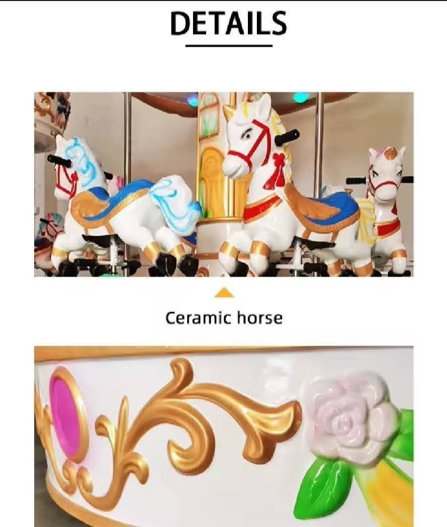 KIDDIE HORSE CAROUSEL RIDES (6 SEATER) (Category: Other Sports Equipment and Supplies) located in San Pablo. Submitted by liezelvalenzuela06 (Listing ID 1404775574, Image 3). Description: KIDDIE HORSE CAROUSEL RIDES (6 SEATER) Php 500,000.00 Age: 7-14 yrs old Power: 150 W Weight: 137 kg. Product size: L 130* W 130* H 280 cm Voltage: 220v NOTE: PRE- ORDER BASIS ONLY‼️ ETA: 45-60 DAYS UPON RESERVATION MODE OF PAYMENT ✅CASH ✅GCASH ✅BANK TRANSFER ✅ C