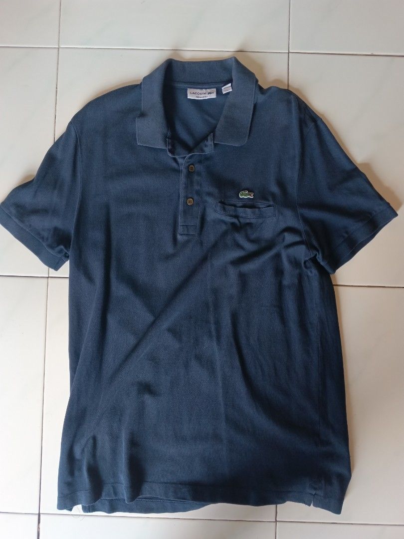 Lacoste Regular Fit Polo Shirt (Category: Tshirts & Polo Shirts ) located in Tacurong. Submitted by markisells (Listing ID 1404807219, Image 1). Description: - Navy blue Lacoste polo shirt - Regular fit, short sleeves - Made in FRANCE - Size L - EXCELLENT CONDITION - NEED WASH W:20 L:29.