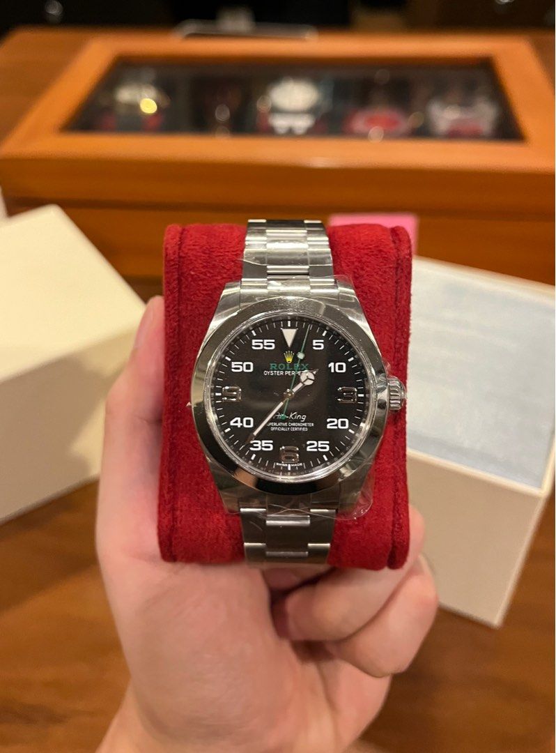 Rolex Air King (Category: Luxury Watches) located in Quezon City. Submitted by paochyy (Listing ID 1404929531, Image 1). Description: Rolex Air King -Ref: 116900 -Pre-owned (July 2016) in very good condition -Complete Set -Php 450k -Authentication at buyer’s expense Loc: Katipunan .