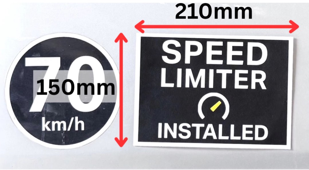Speed Limiter Installed Sticker, Car Accessories, Accessories on Carousell