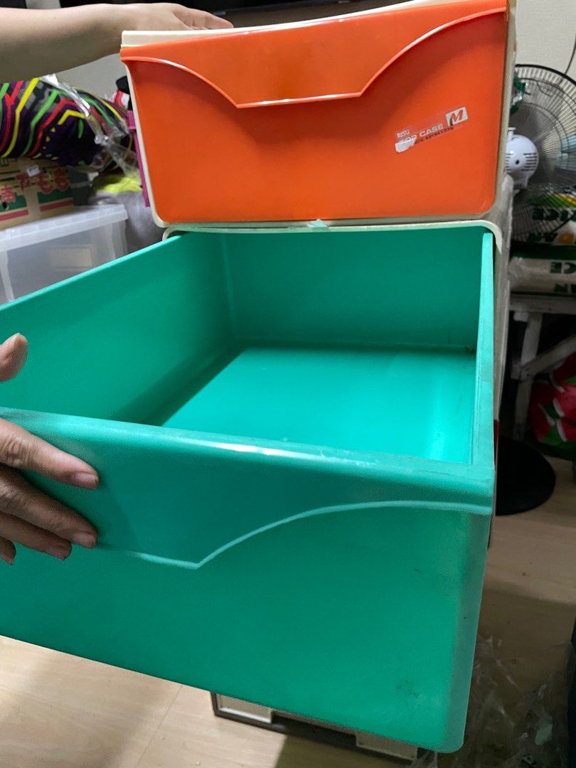 Stackable Plastic Storage Drawers (Category: Storage Boxes & Baskets) located in Valenzuela. Submitted by sinnteya (Listing ID 1404867360, Image 1). Description: - 350 EACH - from japan surplus - makakapal po yung plastic di basta basta nababasag - kayo na lang po maglinis at magpaganda.