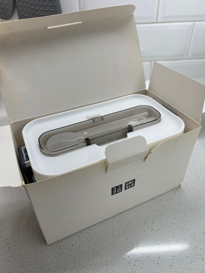 Uniqlo Double Layer Lunch Box with Utensils (Category: Food Organization & Storage) located in Manila. Submitted by cubbyhole525928 (Listing ID 1404828912, Image 1). Description: Free for minimum purchase of 1000 from my shop.