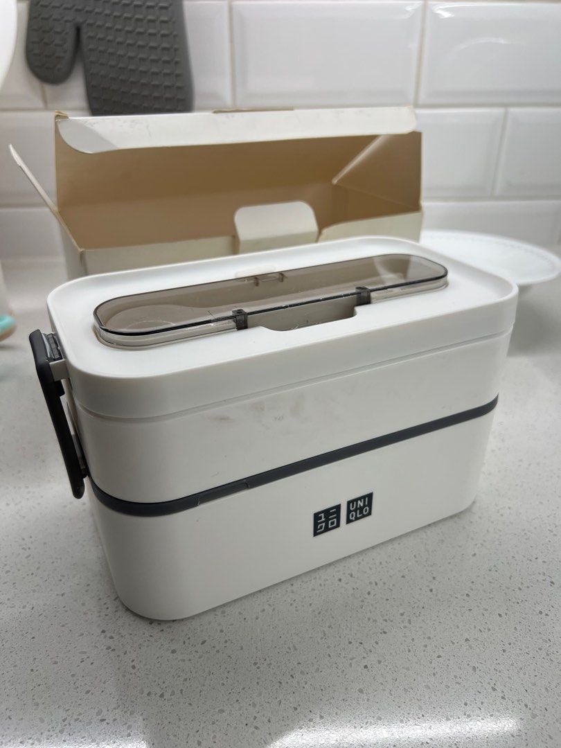 Uniqlo Double Layer Lunch Box with Utensils (Category: Food Organization & Storage) located in Manila. Submitted by cubbyhole525928 (Listing ID 1404828912, Image 3). Description: Free for minimum purchase of 1000 from my shop.