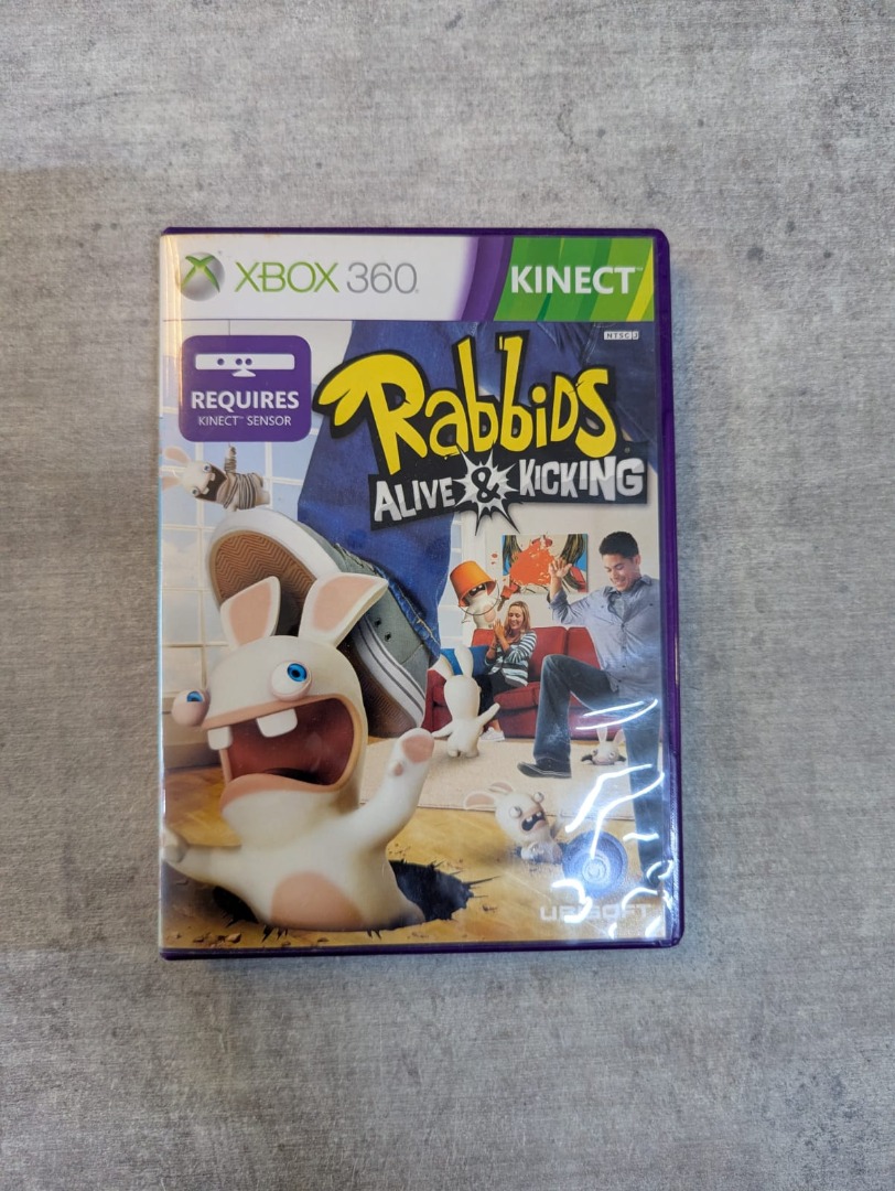 Xbox 360 Rabbids Alive & Kicking Kinect Game, Video Gaming, Video Games ...