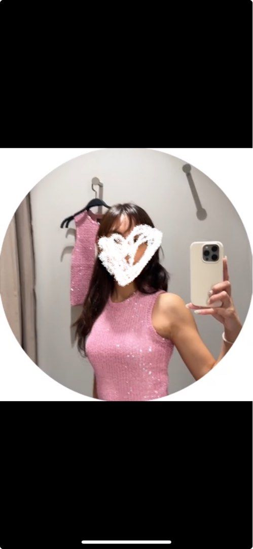 Zara Pink Sequin Knit Top (Category: Sleeveless) located in Quezon City. Submitted by kaeshops (Listing ID 1404931197, Image 3). Description: ZARA Sleeveless knit top with a round neck Originally bought at 1295 (Zara, Trinoma) Rfs: impulsive buy omg hahaha Worn once lang (can give when worn pics) Pink sequin knit top - Round neck - Sleeveless - Textured design - Vibrant pink color - Perfect for a stylish look # zara h&m forever 21 stradivarius co