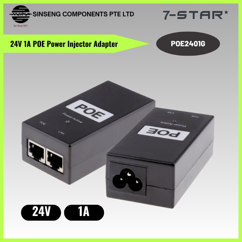 24V 1A PoE Injector Power Over Ethernet Adapter | POE2401G, TV & Home ...