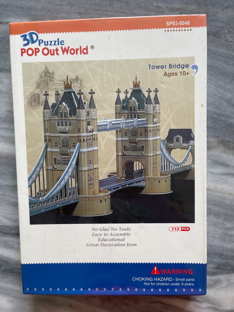 3D Puzzle Pop Out World Tower Bridge, Hobbies & Toys, Toys & Games on ...