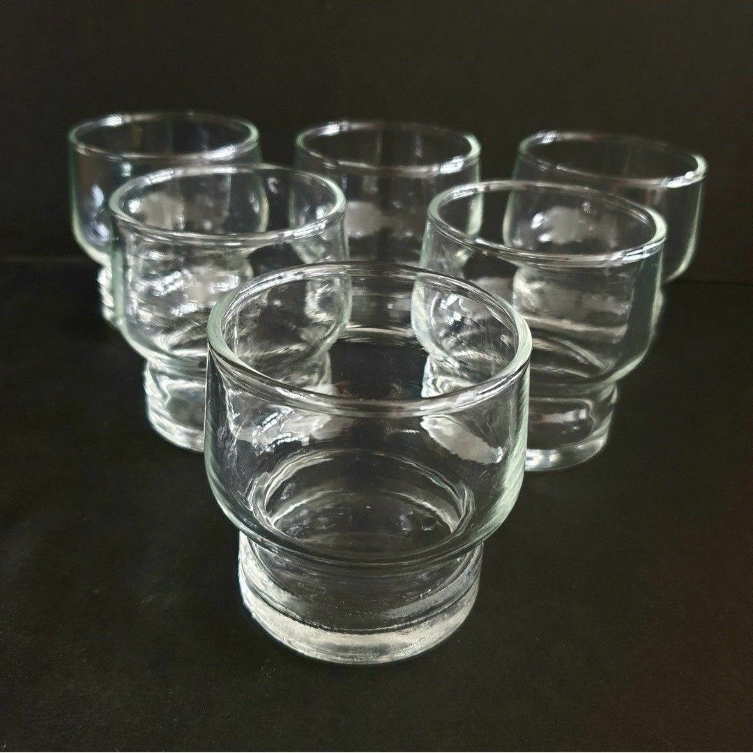 (6pcs.) Whiskey Cocktail Short Glasses (Category: Coffee & Tea Tableware) located in Cainta. Submitted by treasure.revival (Listing ID 1404971684, Image 2). Description: (6pcs.) Whiskey Short Glasses • great thick quality • stackable • never been used, just put on display • no damage, no original box ( but will put it in a box when I ship it) * see pics for measurements.