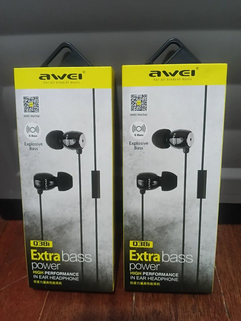 AWEI 3.5 IN EAR HIGH PERFORMANCE EARPHONE WITH EXTRA BASS (Category: Earphones) located in Manila. Submitted by cutieava (Listing ID 1405048422, Image 3). Description: .