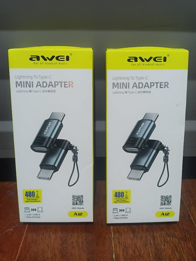 AWEI MINI ADAPTER LIGHTNING TO TYPE C (Category: Chargers & Cables) located in Manila. Submitted by cutieava (Listing ID 1405045803, Image 2). Description: .