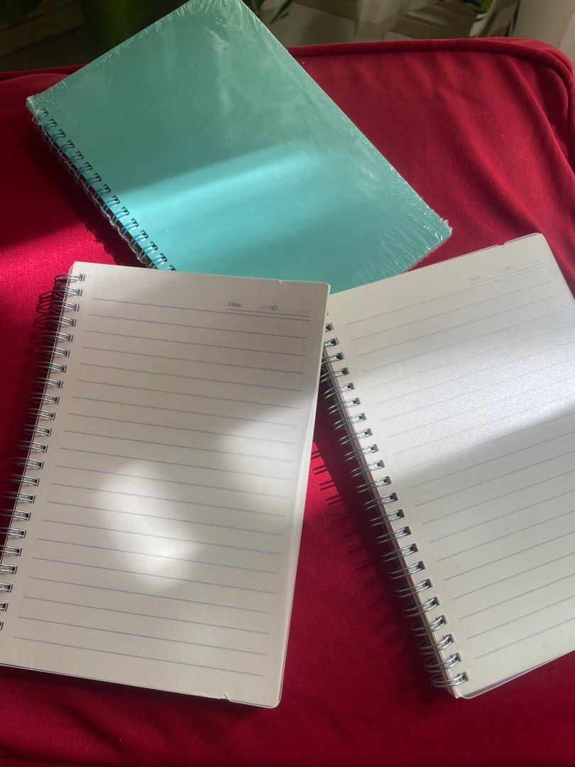 Bnew- bundle, Spiral Notebooks (Category: Stationery & School Supplies) located in Manila. Submitted by sapsari (Listing ID 1405013562, Image 1). Description: Set of spiral-bound notebooks with lined paper. - bnew.