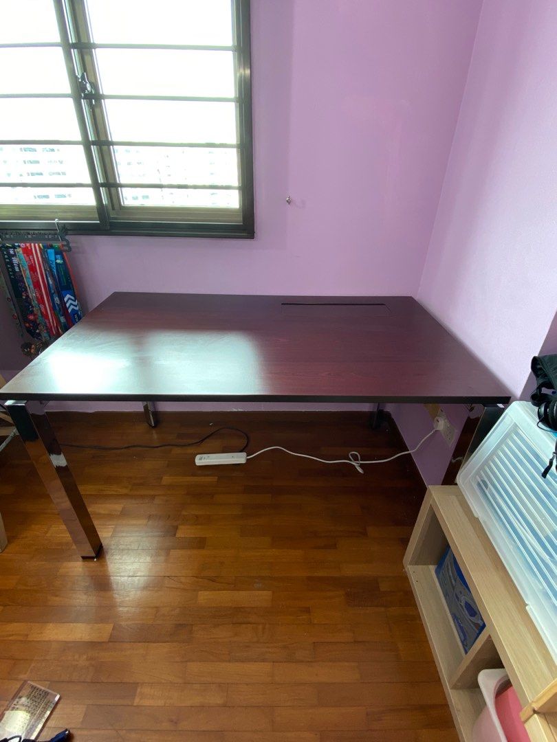 Cellini - Computer Table / study table (Category: Tables & Sets) located in Singapore. Submitted by gift_of_the_sun (Listing ID 1405110141, Image 1). Description: Premium table with nice wood In good condition Brand Cellini Moving out sales.
