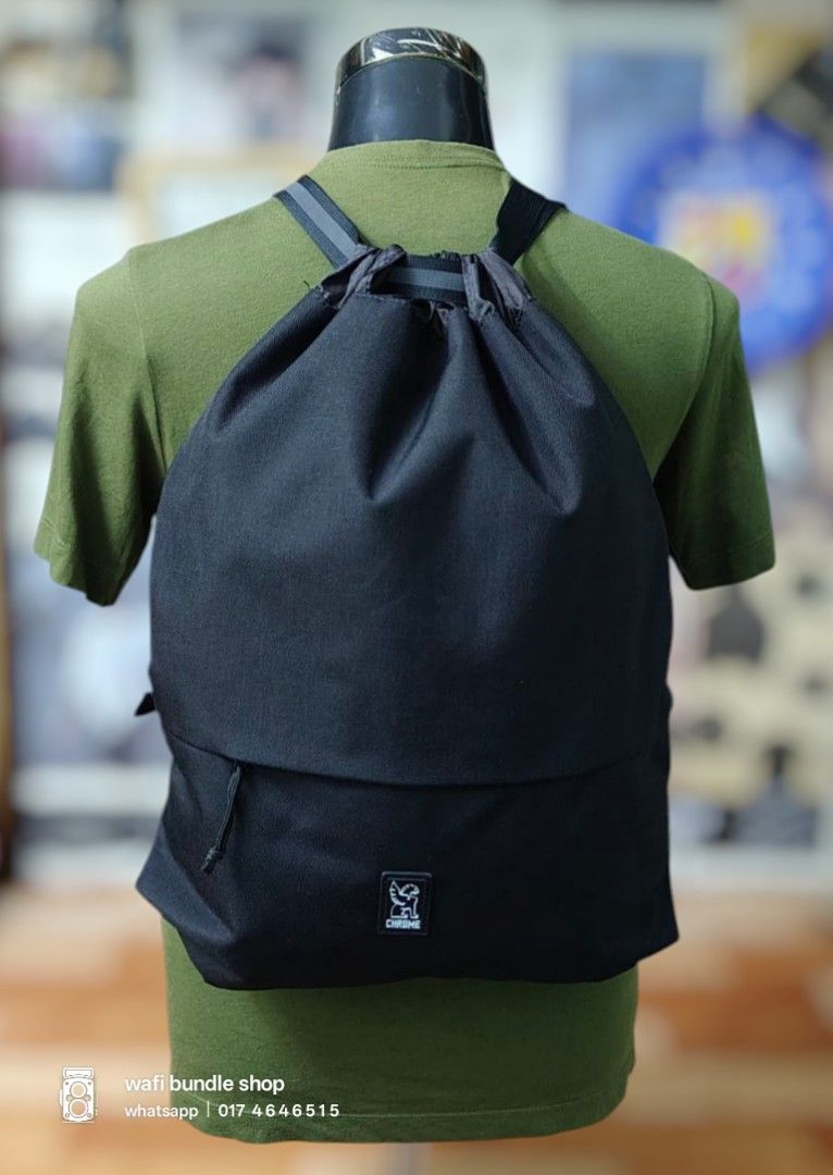 Chrome Drawstring Backpack (Category: Backpacks) located in Sungai Petani. Submitted by wafi.bundle.shop (Listing ID 1404984774, Image 1). Description: 📌 𝐣𝐢𝐤𝐚 𝐭𝐢𝐚𝐝𝐚 𝐫𝐞𝐬𝐩𝐨𝐧 𝐝𝐢 𝐢𝐧𝐛𝐨𝐱,𝐛𝐨𝐥𝐞𝐡 𝐭𝐞𝐫𝐮𝐬 𝐰𝐚𝐬𝐚𝐩 ya. 𝐧𝐨 𝐟𝐨𝐧 𝐝𝐢 𝐛𝐢𝐨 ( 𝐚𝐛𝐨𝐮𝐭 ) ꜱᴇʙᴇʟᴜᴍ ᴛᴜ ʙᴀᴄᴀ ᴅᴜʟᴜ , ᴄʟɪᴄᴋ 👇 💼: chrome drawstring bag Bundle✓used✓💯Original 👉colour: hitam ☑️Material: nylon ✅ ruangan lihat gambar ☑️Size: L besar boleh isi banyak