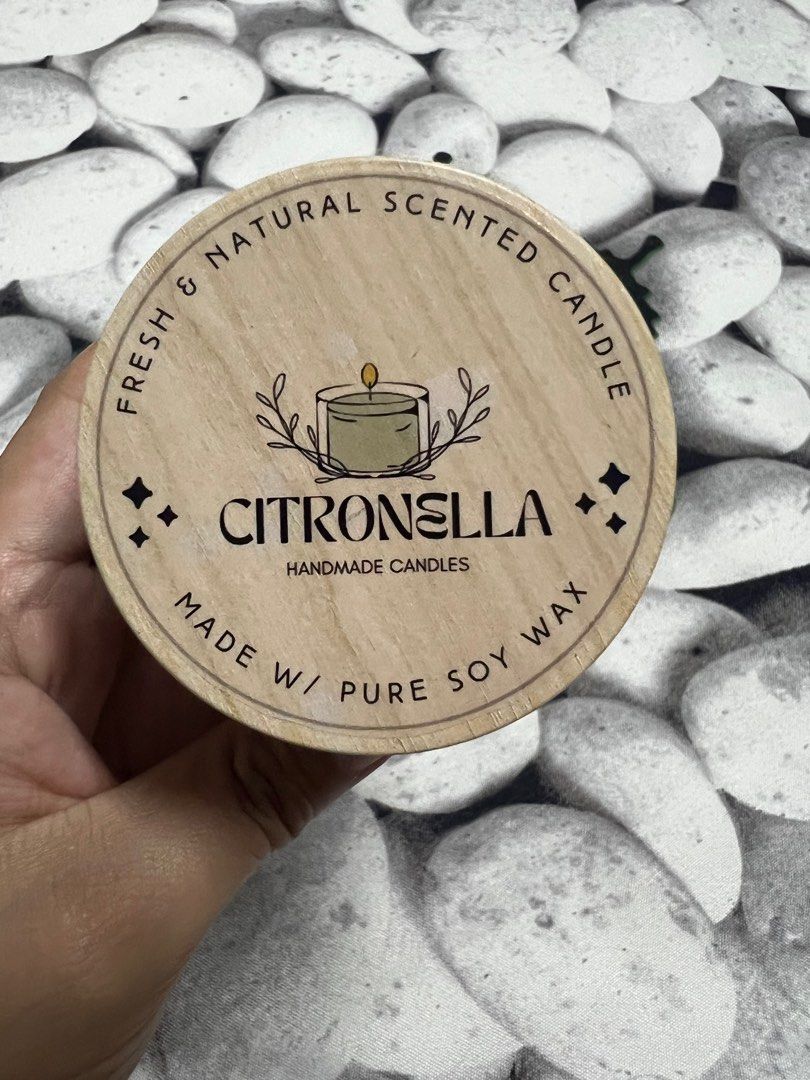 Citronella premium soy candle (Category: Insect Repellents) located in Pasig City. Submitted by jumong_naruto_sakura (Listing ID 1405037213, Image 3). Description: 110grams - 85 pesos 180grams - 175pesos Citronella insect repellant made from premium soy candle . .