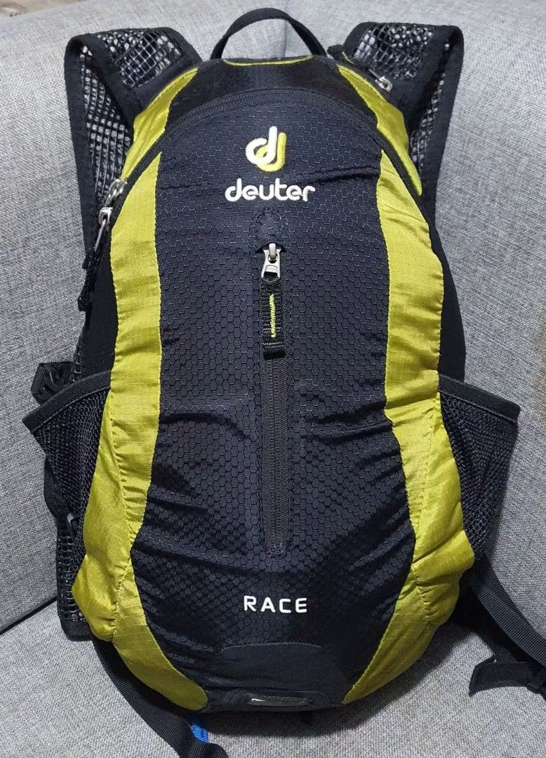 Deuter Race Backpack (Category: Backpacks) located in Marikina City. Submitted by jaseignacio (Listing ID 1404973814, Image 1). Description: For Sale Deuter Race 12L In Good Condition With Original Rain Cover With Water Bladder Compartment Padded Backpanel Breathable mesh strap With Front Compartment All Zippers are YKK 📍Location:Cubao Quezon City ✅Payment: GCash, Bank Transfer,Cash ✅Meetups:Gateway Mall/Megamall/Ortigas area/Eastwood/Ayala Feli