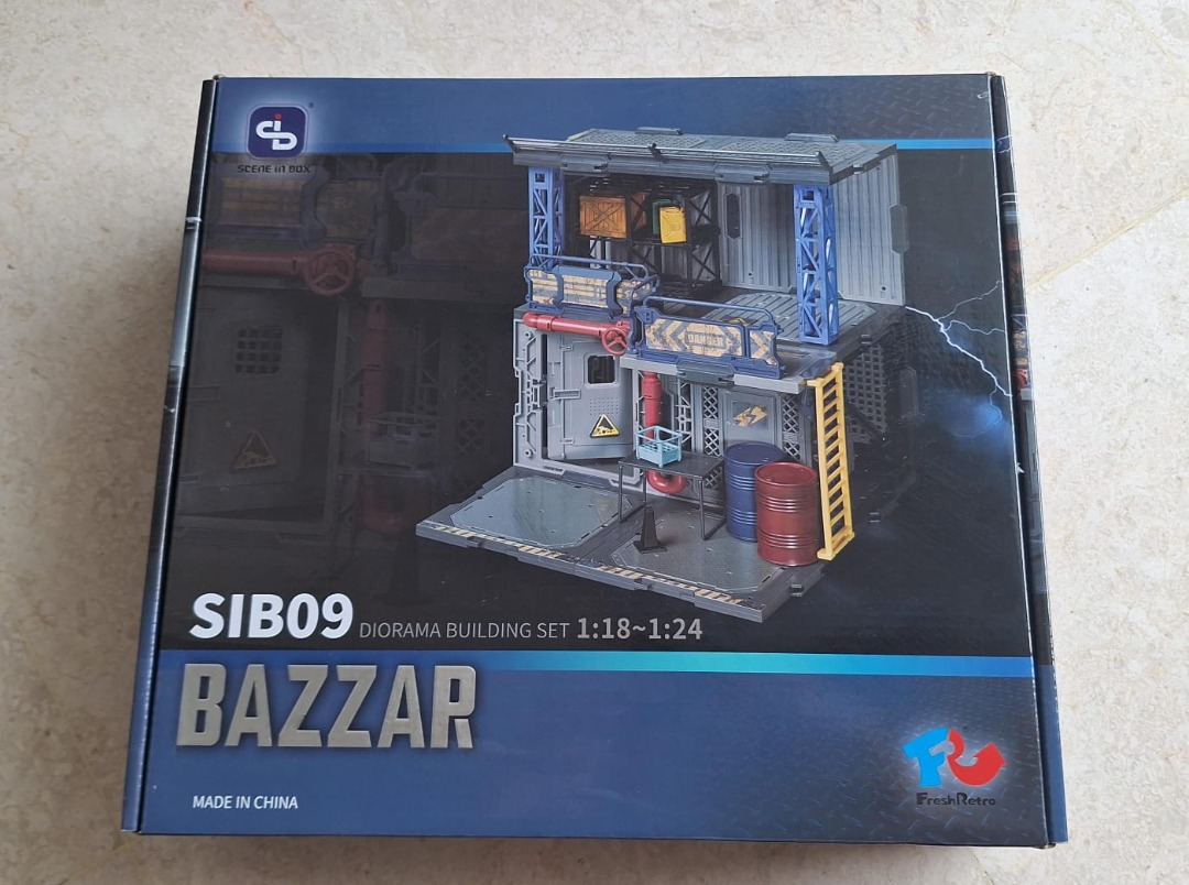 FRESH RETRO SIB09 Diorama Building Set Bazaar 1/24 Scale ABS Painted ...