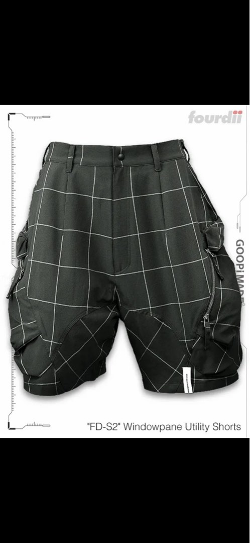 💖GOOPiMADE x 4Dimension “FD-S2” Mesh Utility Shorts - Gray💖, 男