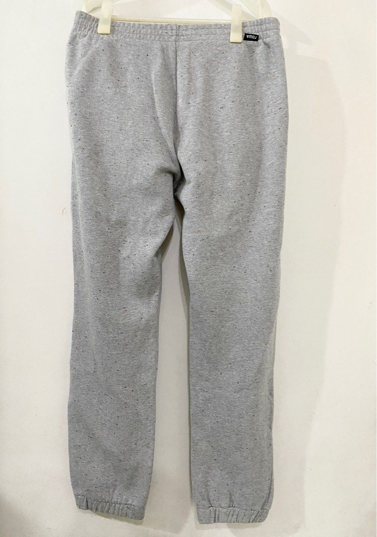 Gosha Rubchinskiy Embroidered Logo Sweatpants (Category: Joggers) located in Pasig City. Submitted by halffullbutneverfull (Listing ID 1404982629, Image 3). Description: Gosha Rubchinskiy sweatpants Color: grey Embroidered logo Regular fit (photo worn by Travis Scott) Size: L Waist: 16" Length: 39" Made in Turkey .