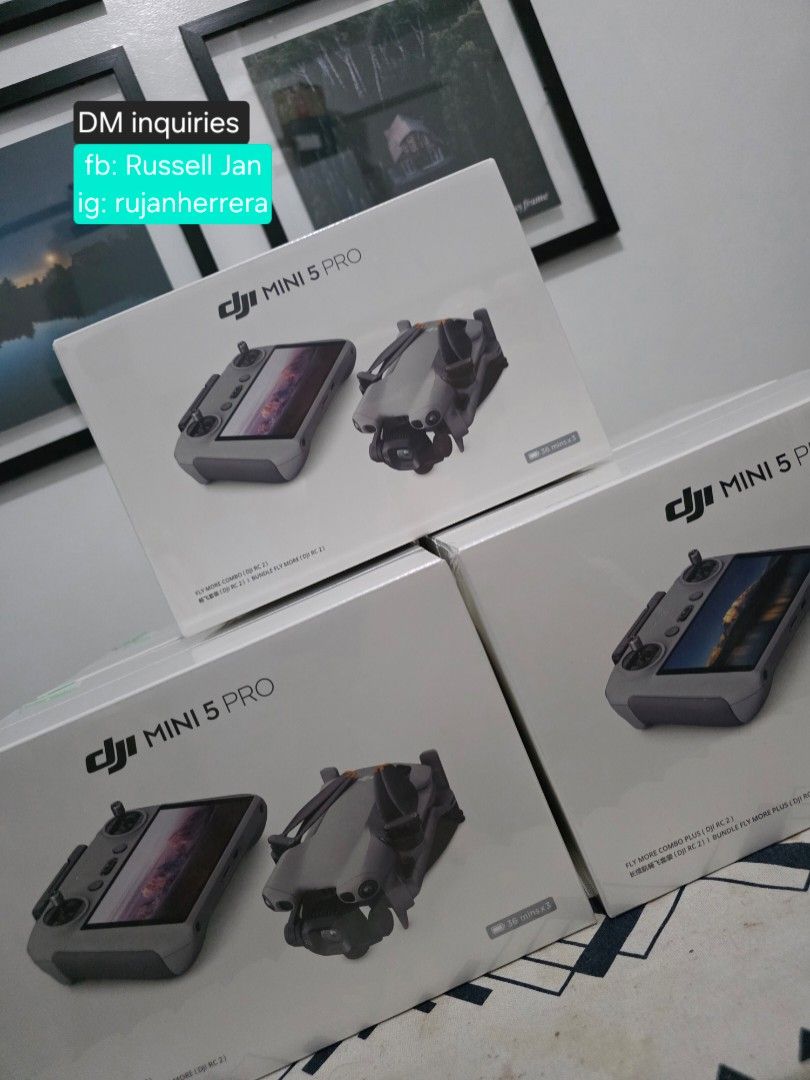 Mini 5 Pro (CHEAPEST IN THE MARKET) (Category: Drones) located in Pasay City. Submitted by rujanherrera (Listing ID 1405107003, Image 1). Description: OPEN FOR MEET UP WITH 1YR DJI WARRANTY UPON ACTIVATION .