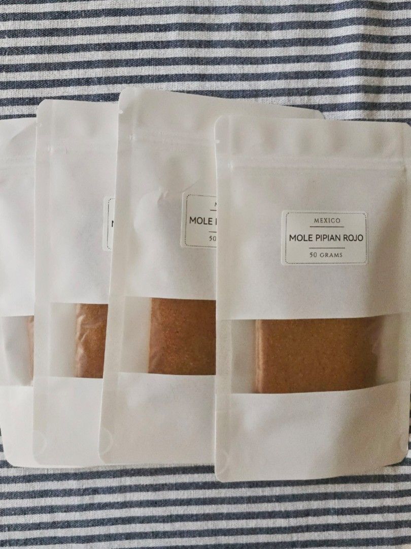 Mole Pipian Rojo Mexico Spices (Category: Spice & Seasoning) located in Pasig City. Submitted by onevanillasoup (Listing ID 1391417985, Image 2). Description: Pipian Rojo Net weight: 50 grams Freshly purchased from Mexico City (not online) Pay through GCash, Maya, or bank transfer. Same-day delivery via Grab, Lalamove, or your preferred platform. Regular courier via LBC or GogoXpress..