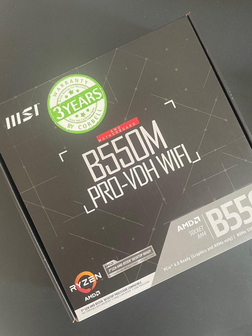 MSI B550M PRO-VDH WIFI AM4 MATX Motherboard [Local Warranty], Computers ...