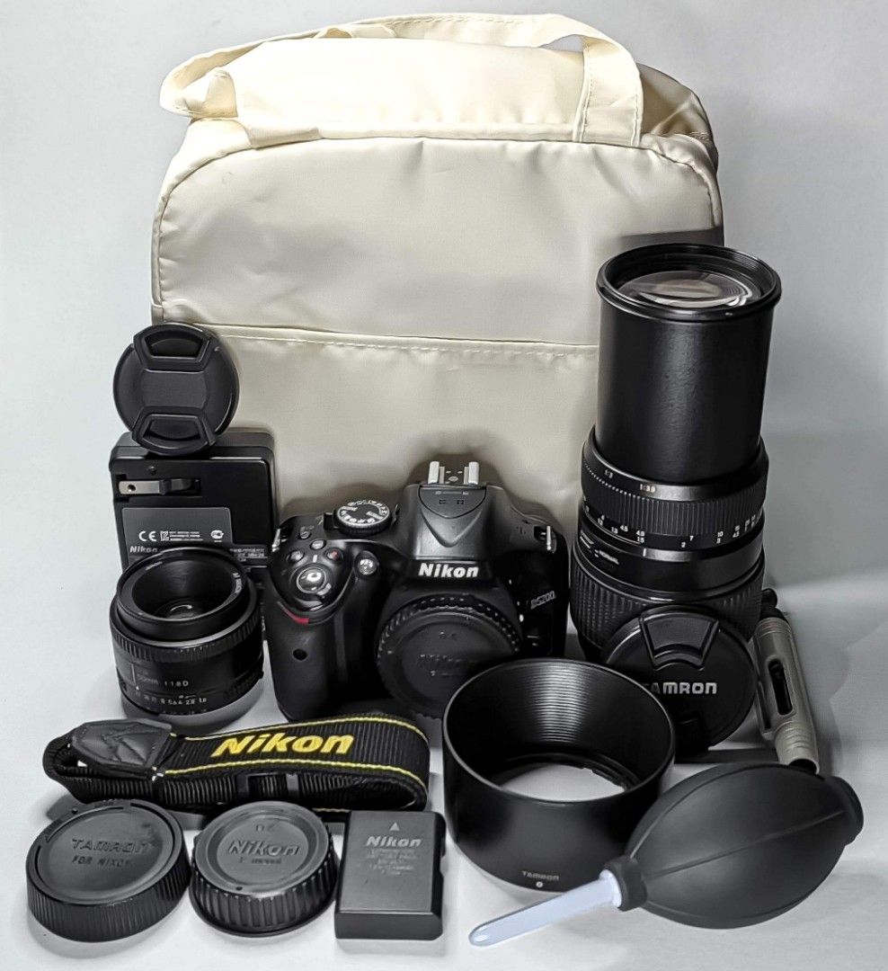 Nikon D5200 DSLR Camera Kit with Lenses (Category: Cameras) located in Balanga. Submitted by cyrin_camera (Listing ID 1404978649, Image 1). Description: 𝐑𝐔𝐒𝐇 𝐓𝐀𝐊𝐄 𝐀𝐋𝐋‼️For Sale Unahan nalang po‼️ 📸 𝐍𝐢𝐤𝐨𝐧 𝐃𝟓𝟐𝟎𝟎 𝟐𝟒𝐌𝐏 𝐅𝐥𝐢𝐩𝐬𝐜𝐫𝐞𝐞𝐧 𝐏𝐫𝐨𝐟𝐞𝐬𝐬𝐢𝐨𝐧𝐚𝐥 𝐃𝐒𝐋𝐑 𝐂𝐚𝐦𝐞𝐫𝐚 *𝐍𝐢𝐤𝐤𝐨𝐫 𝟓𝟎𝐦𝐦 𝐅𝟏.𝟖𝐃 𝐏𝐨𝐫𝐭𝐫𝐚𝐢𝐭 𝐋𝐞𝐧𝐬‼️ *𝐓𝐚𝐦𝐫𝐨𝐧 𝐃𝐆 𝟕𝟎-𝟑𝟎𝟎𝐦𝐦 𝐙𝐨𝐨𝐦 𝐋𝐞𝐧𝐬‼️ *𝐂𝐚𝐦𝐞𝐫𝐚 𝐁𝐚𝐠 *𝐒�