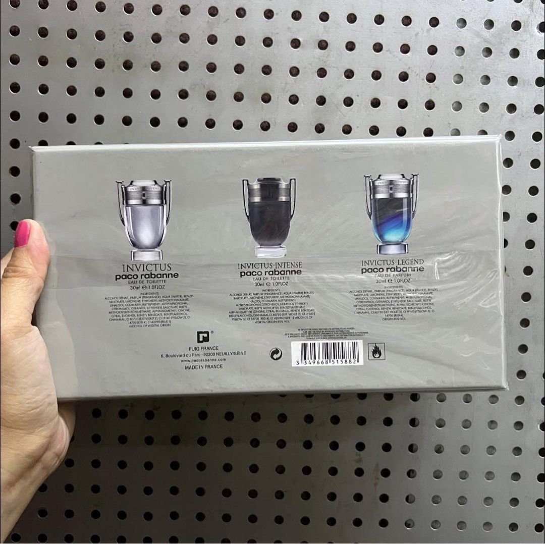 Paco rabanne invictus perfume set (Category: Fragrance & Deodorants) located in Quezon City. Submitted by neomieperfumeshop (Listing ID 1405128384, Image 1). Description: .