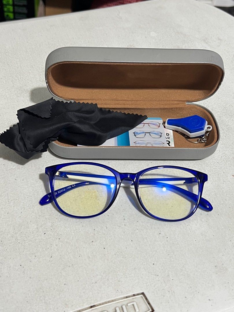 Peculiar Blue Frame Eyeglasses (Category: Sunglasses & Eyewear) located in Quezon City. Submitted by melalog (Listing ID 1405055816, Image 3). Description: For sale is Peculiar Eyeglass as protection eyewear for blue rays when using your electronic gadgets. Used only once. Selling for 275 plus shipping. Pm if interested..
