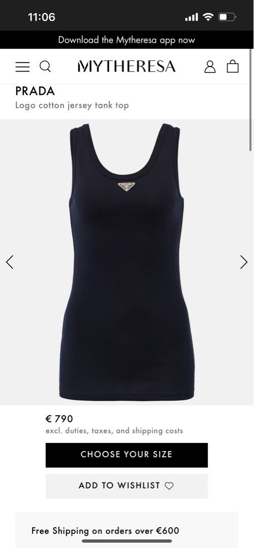 Prada Logo Tank (Category: Luxury Apparel) located in Mandaluyong City. Submitted by paige76 (Listing ID 1405124606, Image 1). Description: Medium Make an offer Bundle and save.