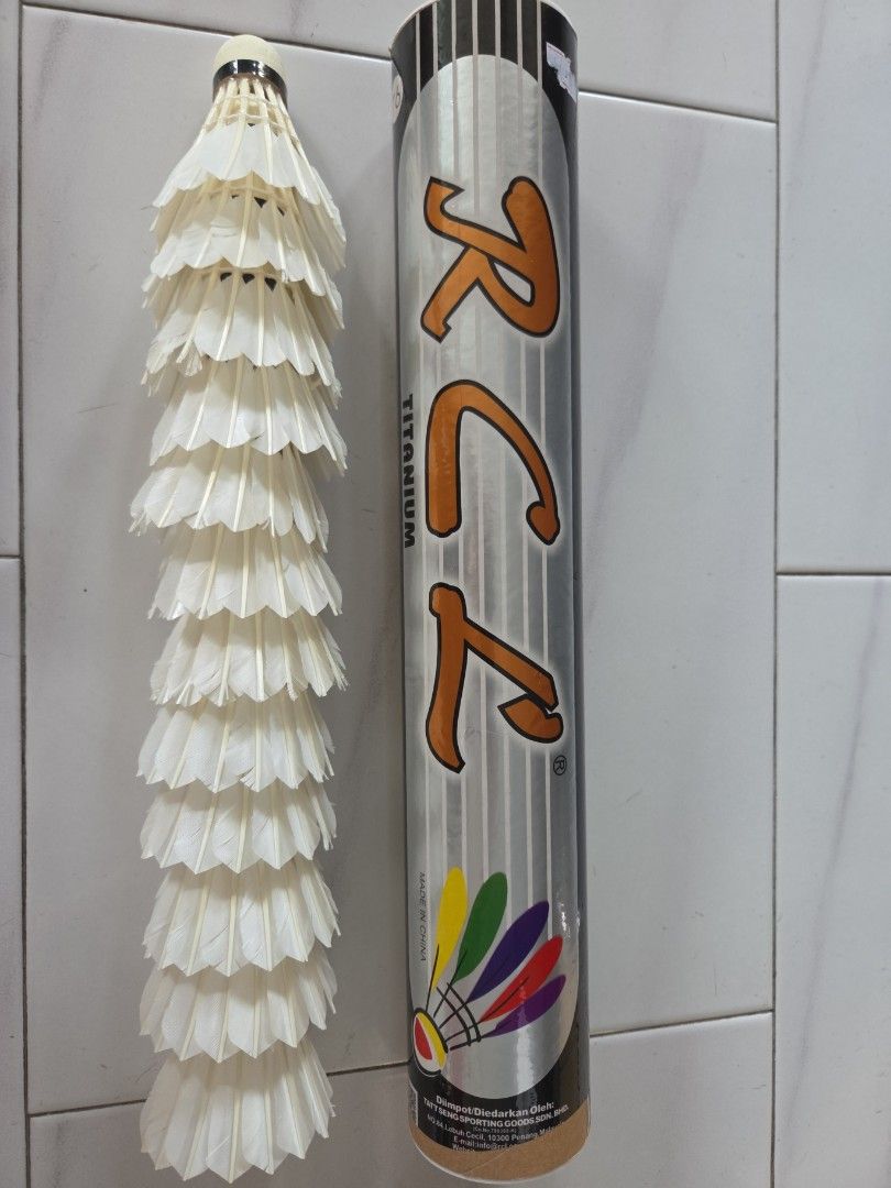 [Used Once] RCL T1500 Badminton Shuttlecocks, Sports Equipment, Sports ...