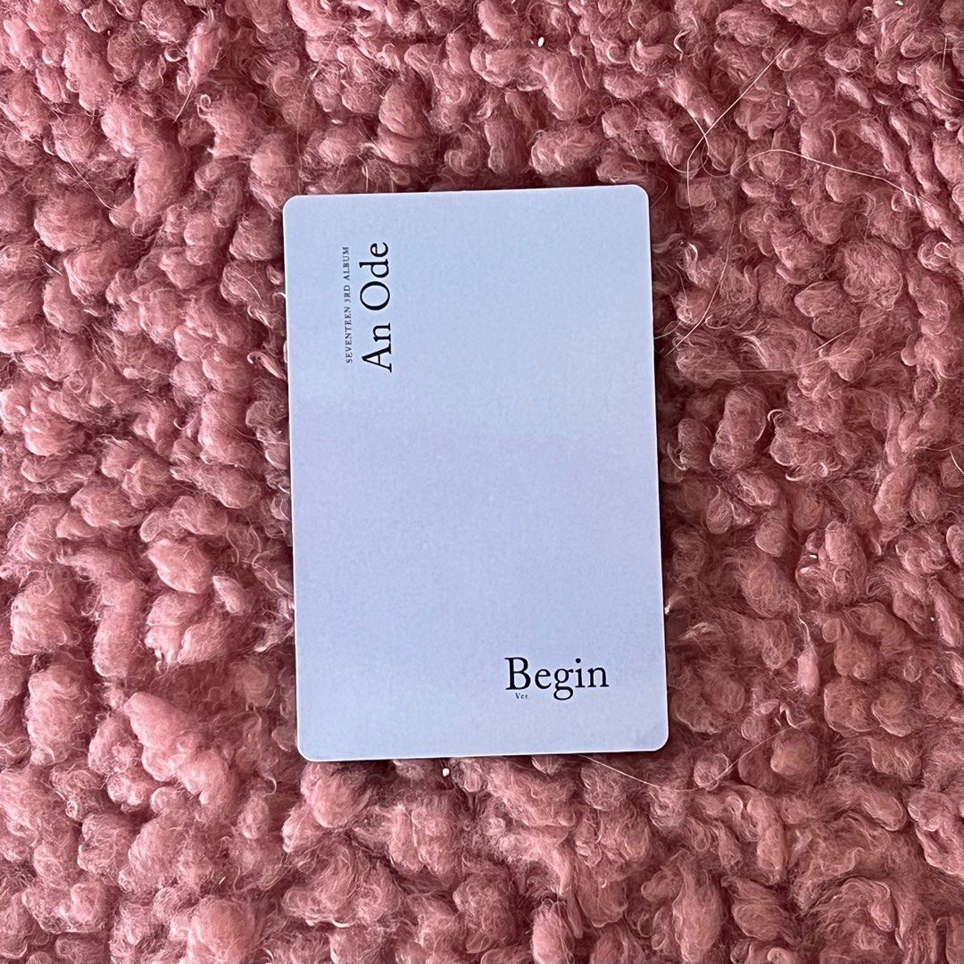Seventeen Dino An Ode (Begin) Photocard (Category: K-Wave Merchandise) located in Manila. Submitted by pixean (Listing ID 1405055418, Image 2). Description: - official - rfs: decluttering - discount if getting 3-4 pc MOP: Gcash/Maya/BPI MOD: J&T/SDD (La Salle Taft).