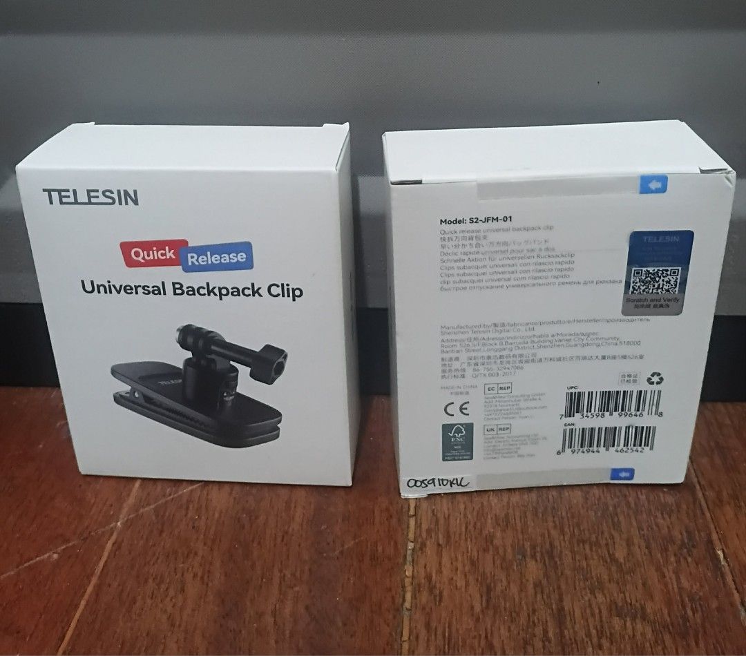 Telesin universal backpack clip (Category: Mounts & Holders) located in Manila. Submitted by cutieava (Listing ID 1405045294, Image 3). Description: .