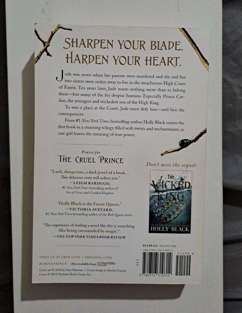 The Cruel Prince by Holly Black (Category: Storybooks) located in Manila. Submitted by sunarinnie_ (Listing ID 1405095621, Image 2). Description: - used only once - has a few dents - payo only - mop: gcash - mod: j&t, lalamove (sf will be shouldered by buyer).