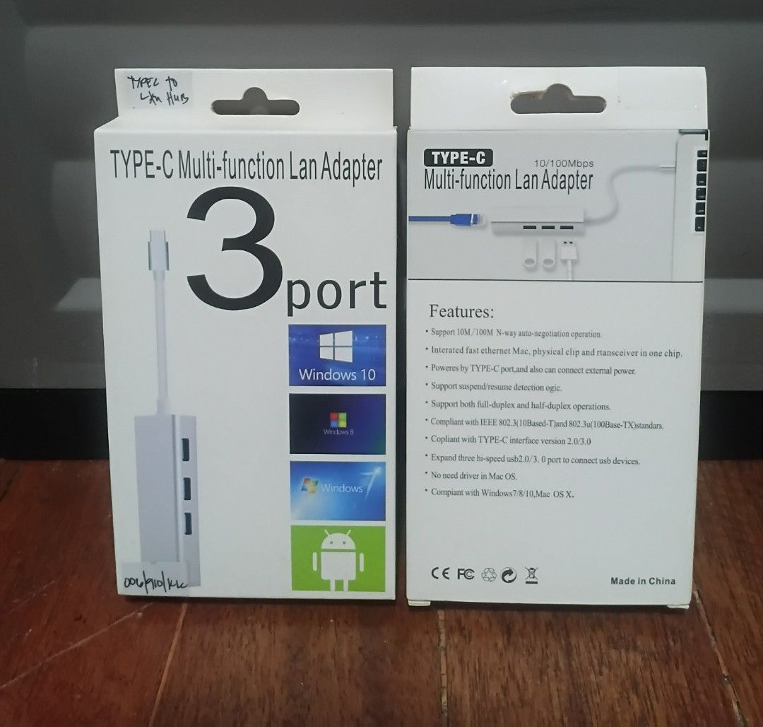 TYPE C MULTIFUNCTION LAN ADAPTER (Category: Cables & Adaptors) located in Manila. Submitted by cutieava (Listing ID 1405048916, Image 2). Description: .