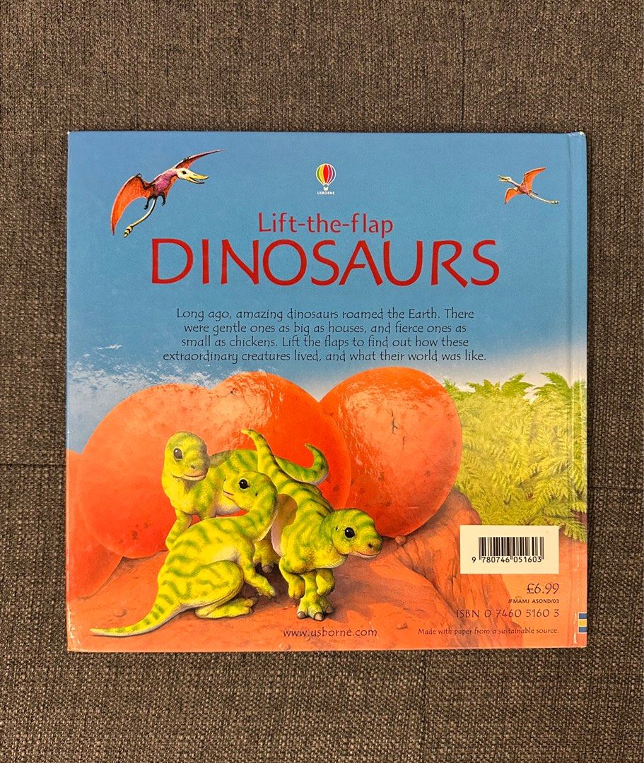 Usborne Dinosaurs (Lift the Flap) (Category: Children's Books) located in San Juan City. Submitted by aaabow (Listing ID 1405015198, Image 2). Description: Bought the book brand new; hard cover.