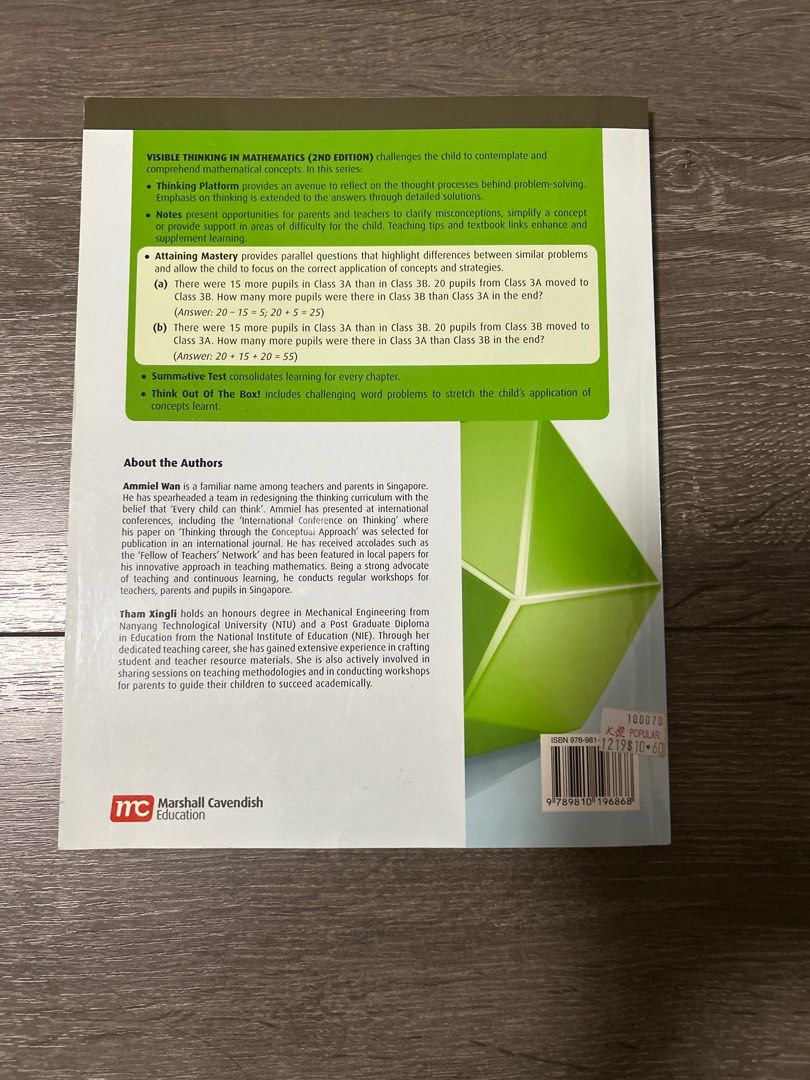 Visible Thinking in Mathematics 3B 2nd Edition, Hobbies & Toys, Books ...