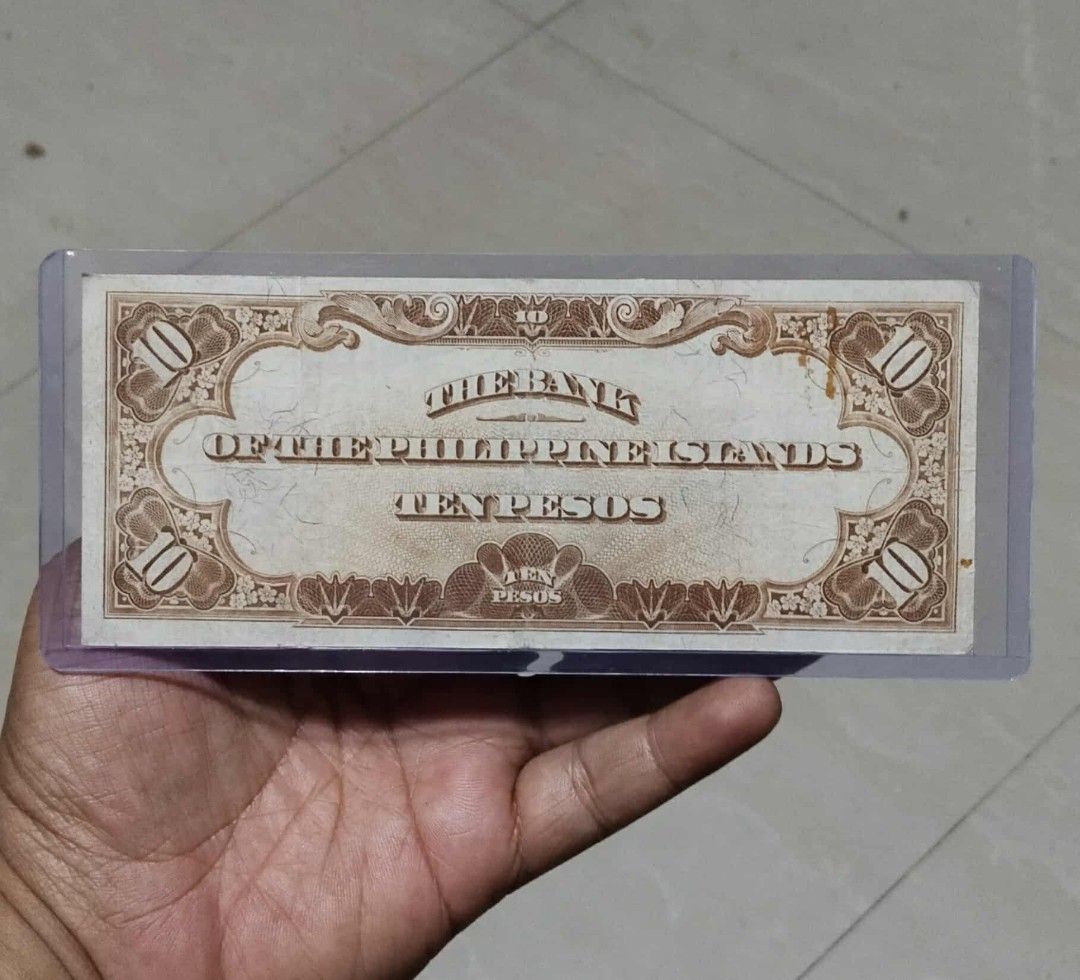 1920 BPI 10 Pesos (Category: Currency) located in Manila. Submitted by wildcrystal.3b537c (Listing ID 1401739096, Image 2). Description: Scarce No pinhole or damage Puregold Makati meet up.