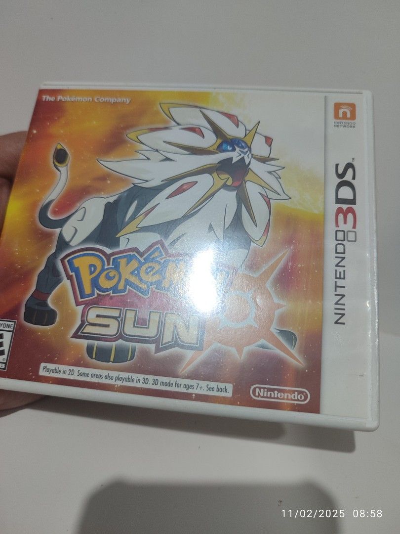 3DS - Pokemon Sun (PRE-LOVED) "R1" (Category: Nintendo) located in Mendez-Nunez. Submitted by sf2_gameshop (Listing ID 1401721806, Image 2). Description: ATTENTION: This game only works on US 3DS handhelds. CONDITION: Pre-loved item in very good condition. Clean pins. Tested working. Comes with a manual and insert. GENRE: Role-playing MODE: Single-player REGION: 1 - US VOICE: English TEXT: English Feel free to chat for any inquiries and you may c