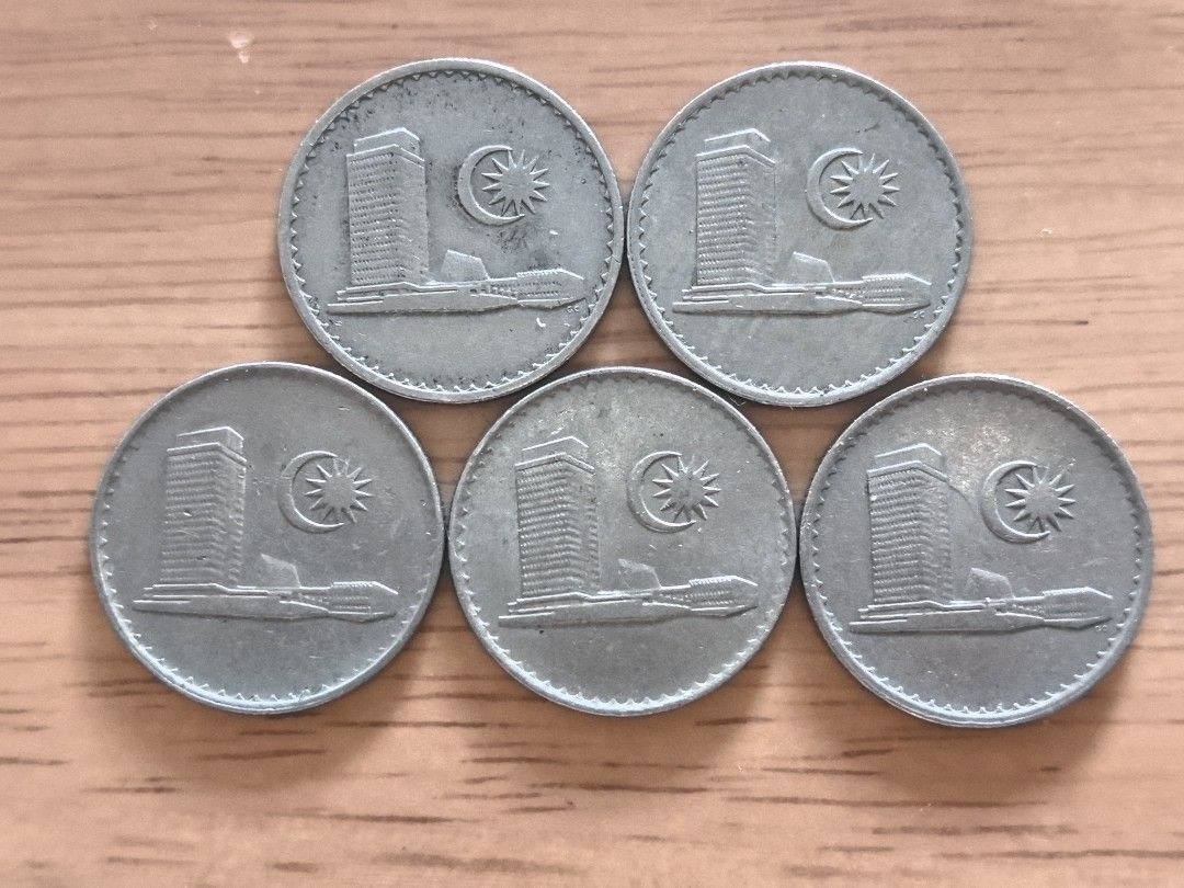 馬來西亞10仙硬幣五個年份(1967-1981)包平郵, 興趣及遊戲, 收藏品及紀念品, 錢幣- Carousell