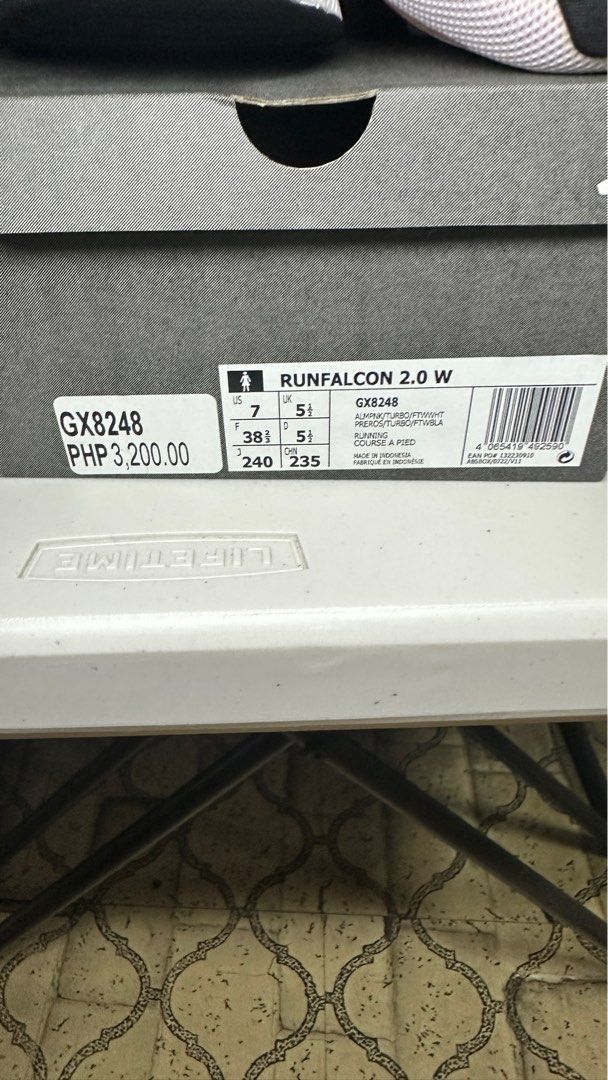 Adidas Runfalcon 2.0 W - GX8248 (Category: Sneakers) located in Manila. Submitted by krishywishy (Listing ID 1401733661, Image 1). Description: - Adidas Runfalcon 2.0 W shoes - Color: Pink - Size: US 7, UK 5 1/2, EUR 38 2/3, 240mm - Condition: New with tags - Includes original box - Model number: GX8248 - Made in Indonesia.
